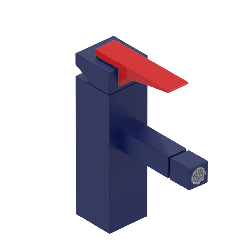 Rubinet Single Control Bidet Fitting (less drain) Midnight Blue