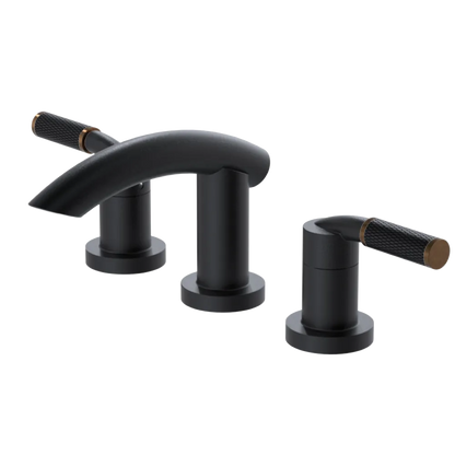 Rubinet Widespread Lav. Set. (less drain) Matt Black