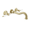 Baril Two handles wall-mounted lavatory faucet, drain not included