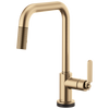 Brizo Smarttouch Pull Down Kitchen Faucet With Square Spout And Industrial Handle