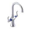 Rubinet Single Hole Dual Handle Lav. Set. (less drain) Satin Chrome