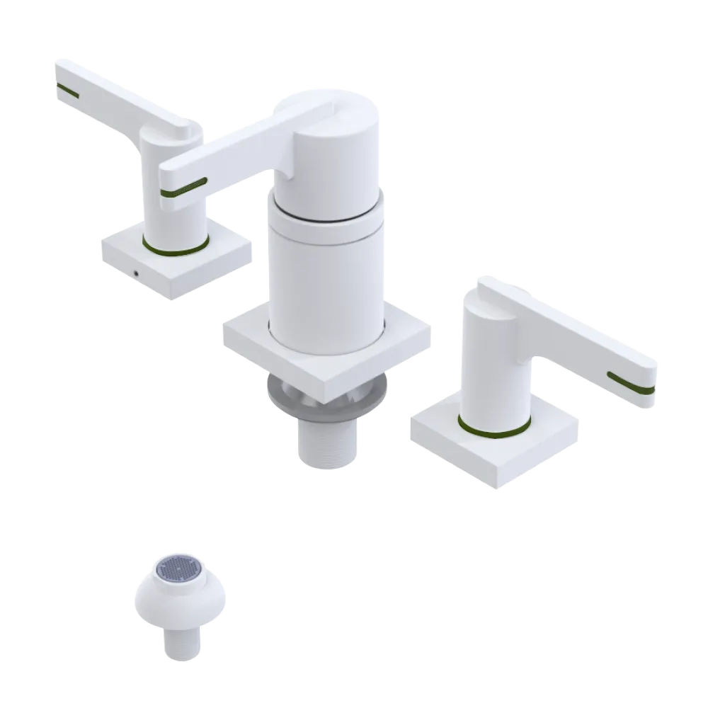 Rubinet Bidet Fitting with Spray, Diverter, and Vacum Breaker (Less Drain) Matt White