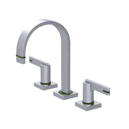 Rubinet Widespread Lav. Set. (less drain) Satin Chrome