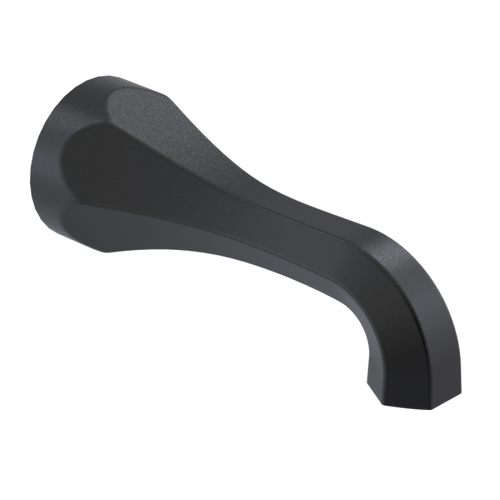 Rubinet Tub Filler Spout Wall Mount Matt Black