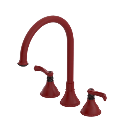 Rubinet Widespread Kitchen Set Maroon