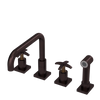 Rubinet Widespread Kitchen Set with Genesis Spout with Hand Spray Oil Rubbed Bronze