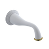 Rubinet Tub Filler Spout Wall Mount Matt White