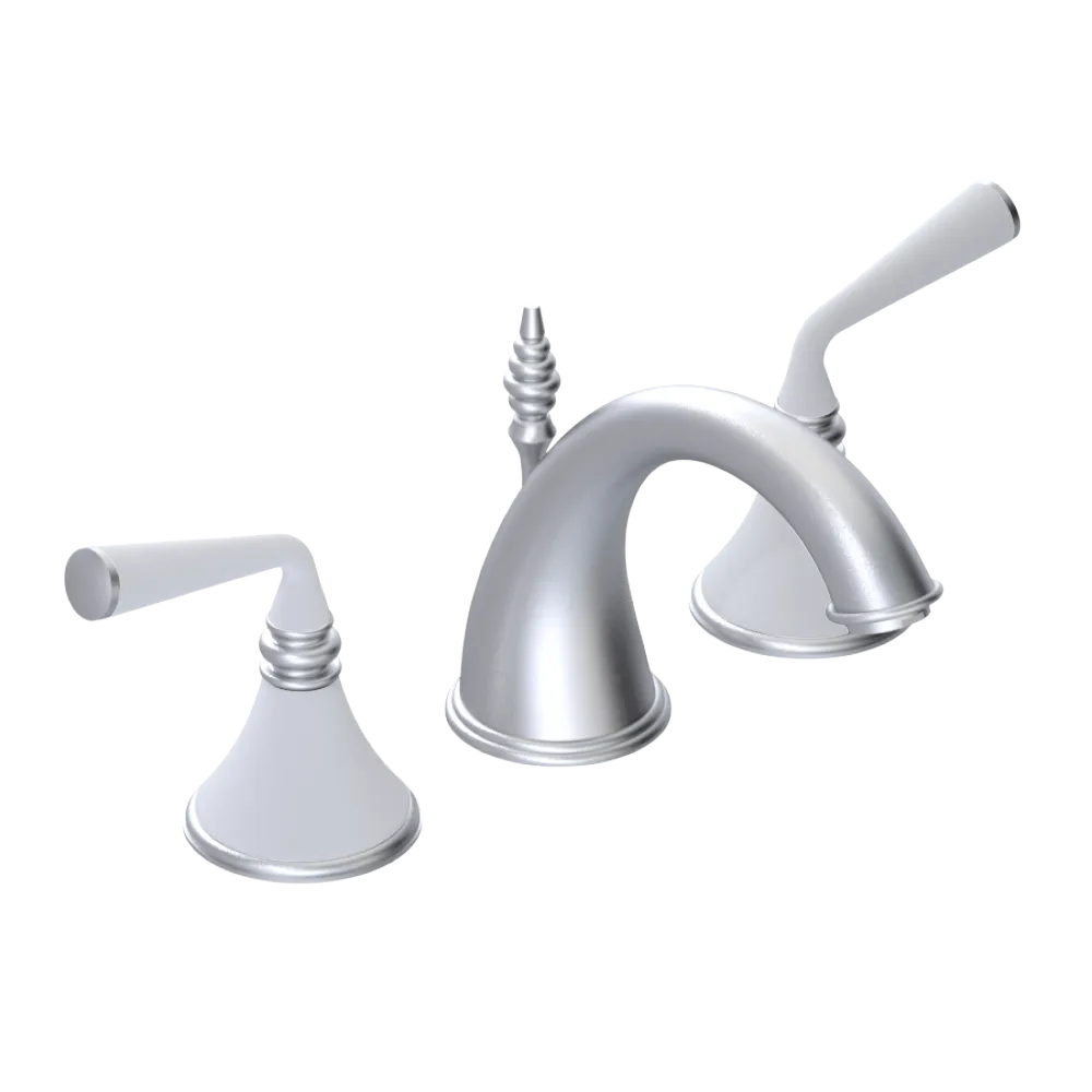 Rubinet Widespread Lav. Set. (less drain) Satin Chrome