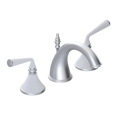 Rubinet Widespread Lav. Set. (less drain) Satin Chrome