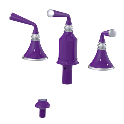 Rubinet Bidet Fitting with Spray, Diverter, and Vacum Breaker (Less Drain) Purple Haze
