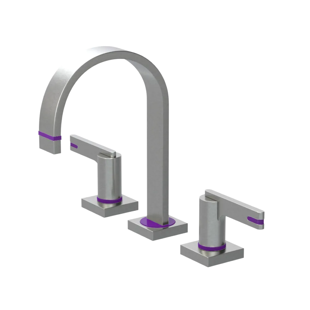 Rubinet Widespread Lav. Set. (less drain) Satin Nickel