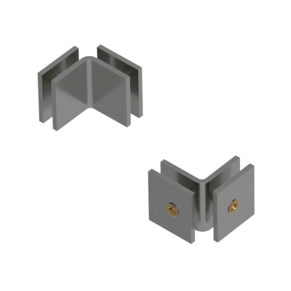 Rubinet 90 Glass to Glass Open Face Satin Nickel