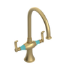 Rubinet Two Handle Single Hole Kitchen Set Satin Brass