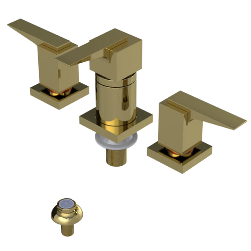 Rubinet Bidet Fitting with Spray, Diverter, and Vacuum Breaker (less drain) Natural Brass