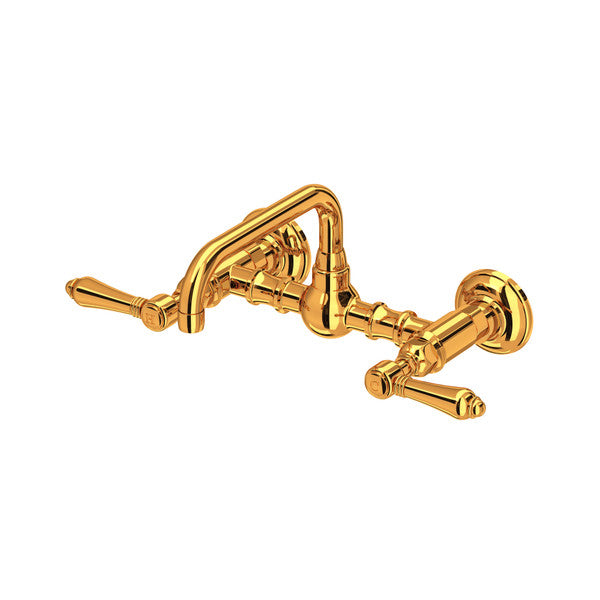ROHL Acqui Bridge Bathroom Faucet (Solid brass construction with Italian Brass finish)