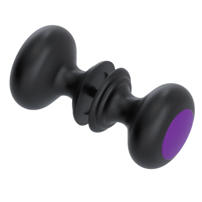 Rubinet Shower Door Knob (set) Matt Black