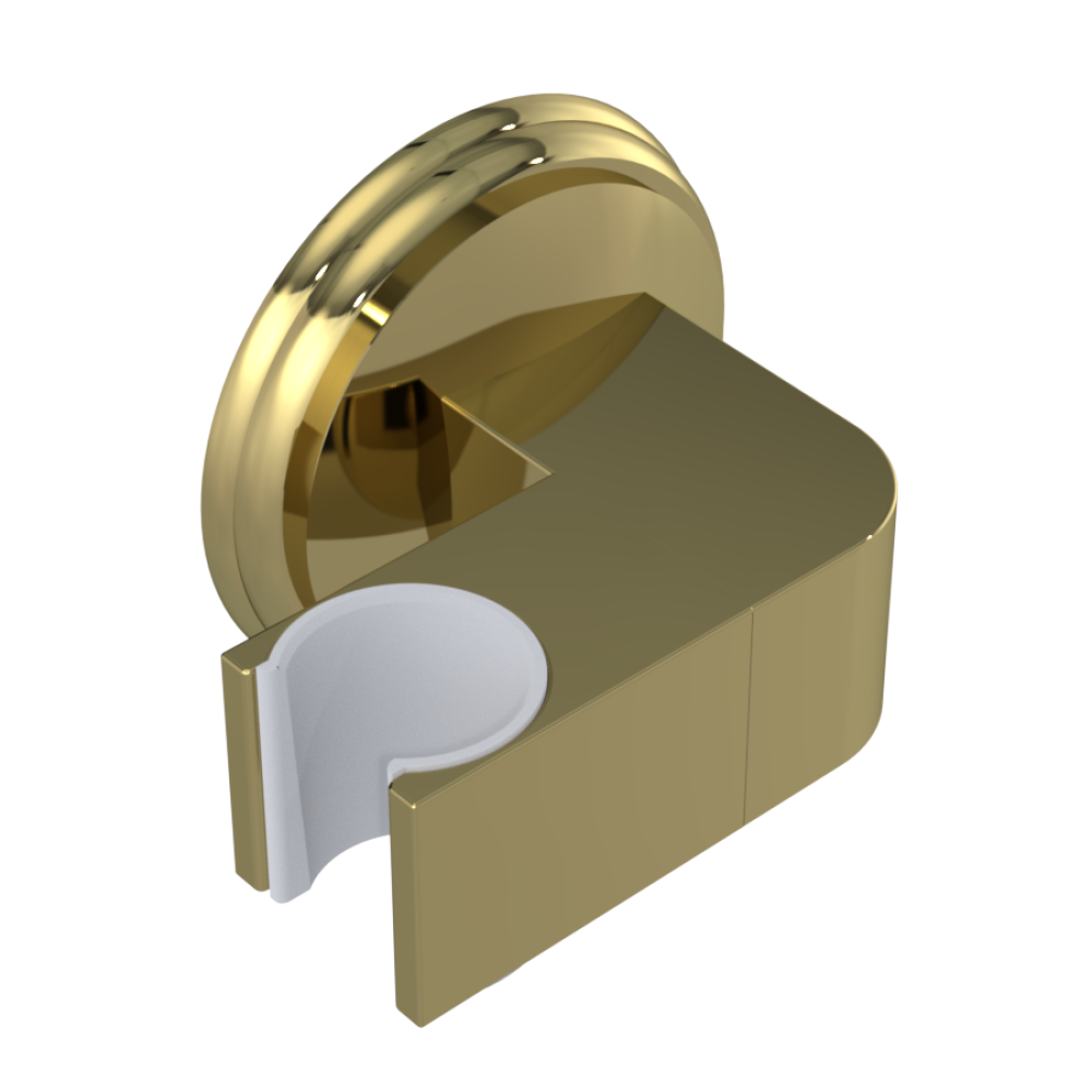 Rubinet Wall Bracket for Hand Held Shower Natural Brass