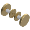 Rubinet Shower Door Knob (set) Satin Brass