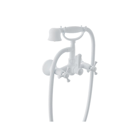 Baril Wall-mounted tub faucet with hand shower
