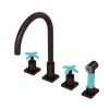 Rubinet Widespread Kitchen Set with Hand Spray Oil Rubbed Bronze