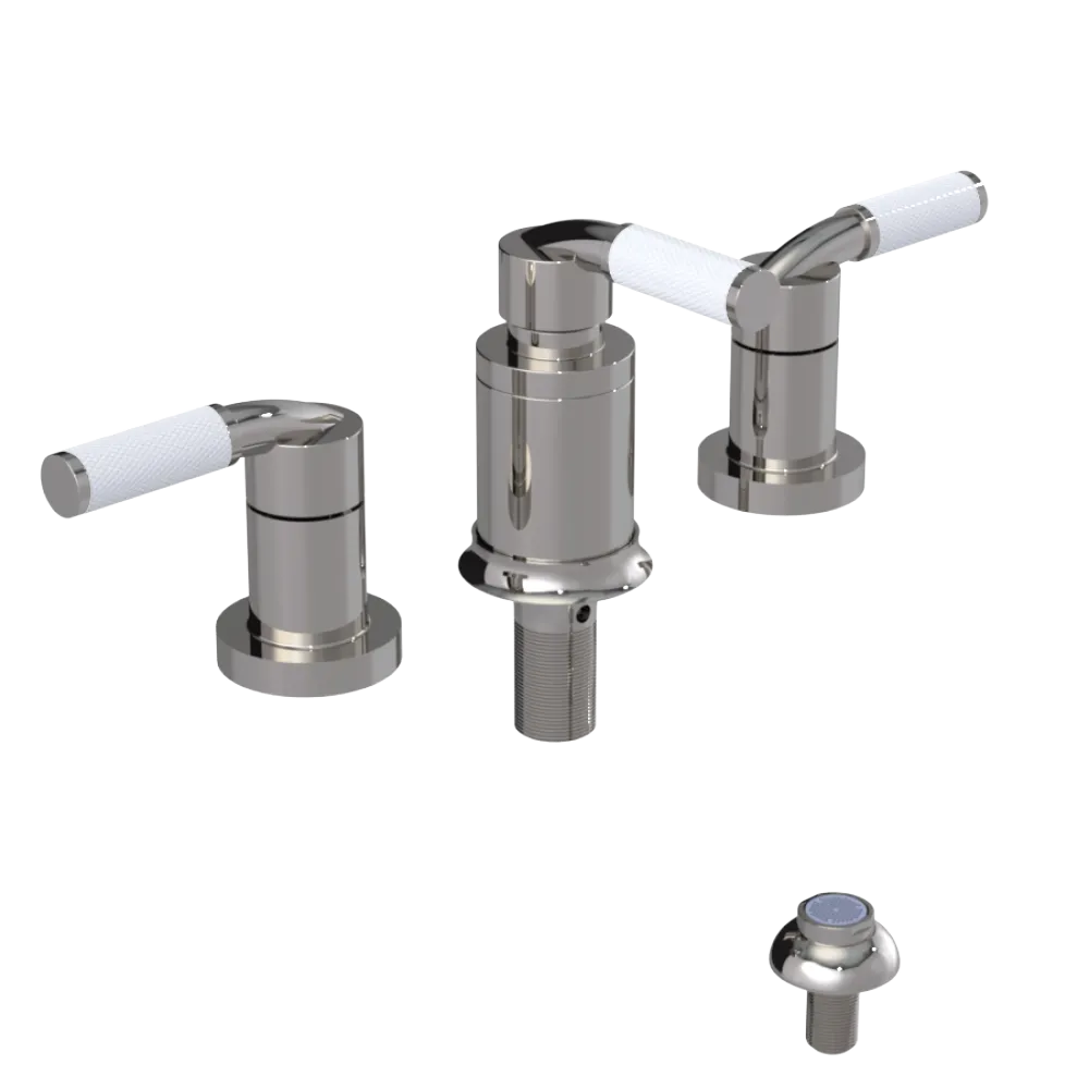 Rubinet Bidet Fitting with Spray, Diverter, and Vacum Breaker (Less Drain) Polished Nickel