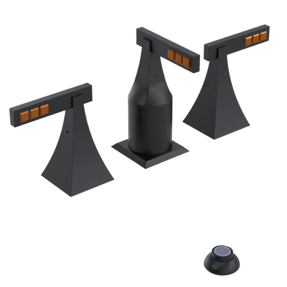 Rubinet Bidet Fitting with Spray, Diverter, and Vacum Breaker (Less Drain) Matt Black