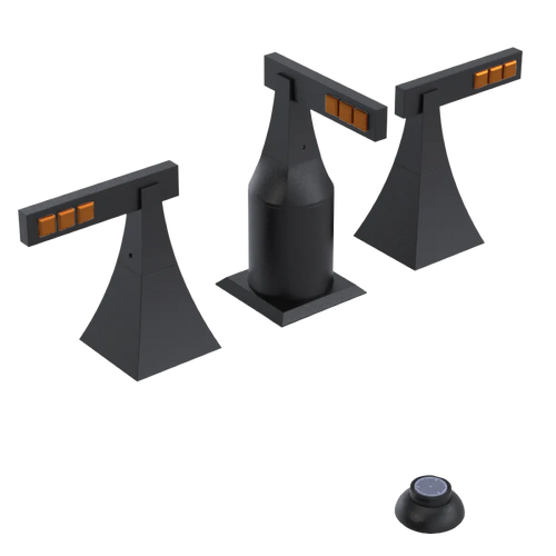 Rubinet Bidet Fitting with Spray, Diverter, and Vacum Breaker (Less Drain) Matt Black