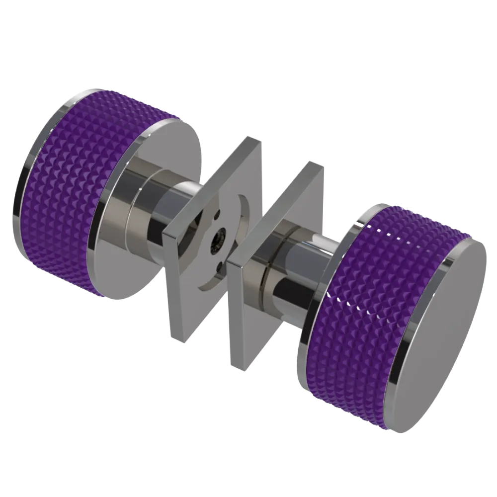 Rubinet Shower Door Knob (set) Polished Nickel