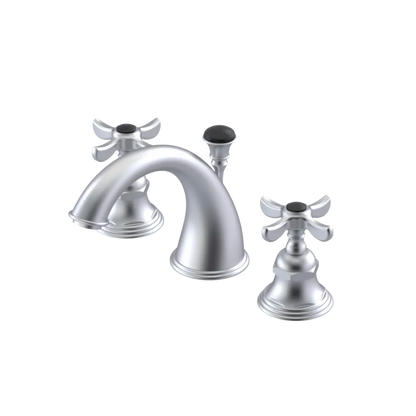 Rubinet Widespread Lav. Set. (less drain) Satin Chrome