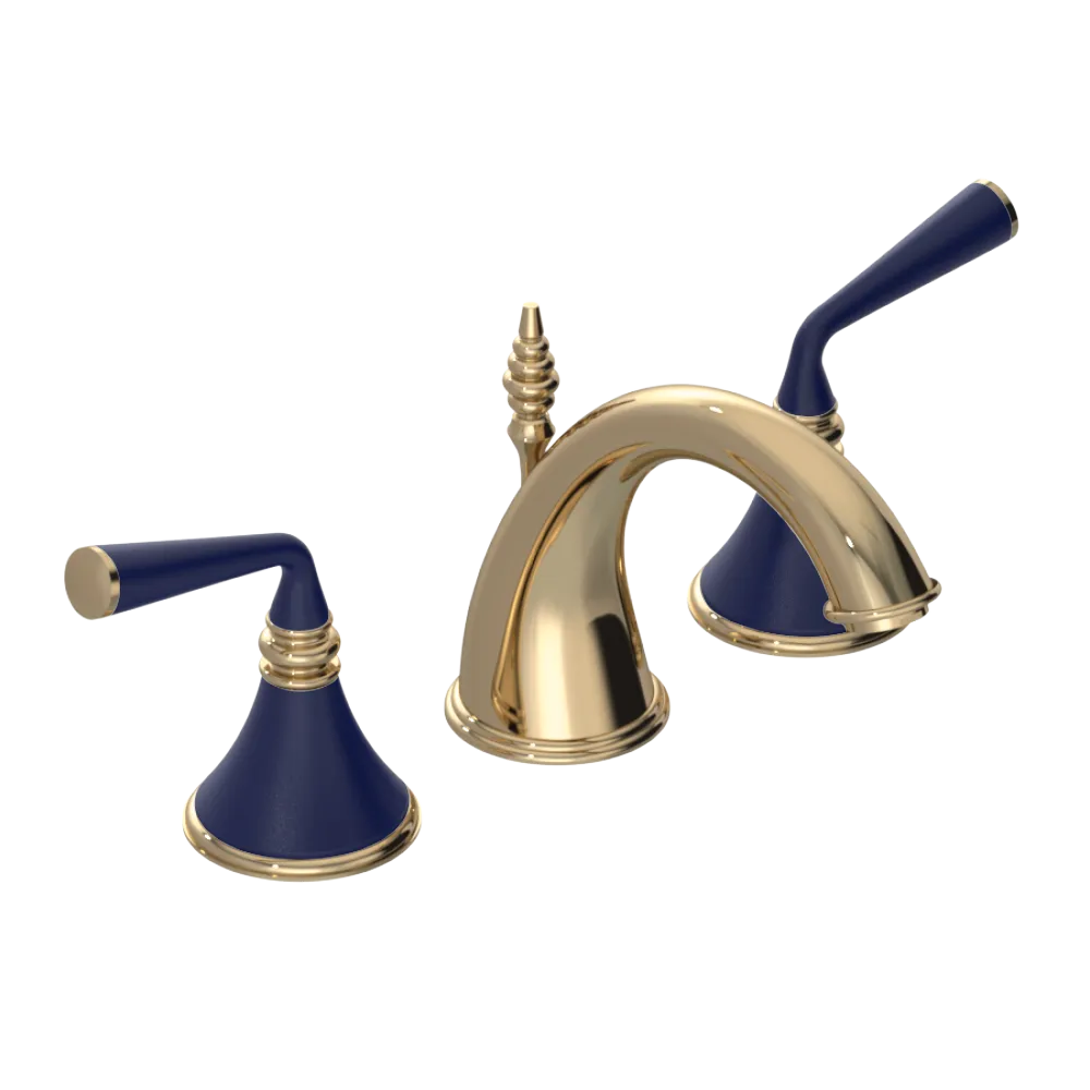 Rubinet Widespread Lav. Set. (less drain) Gold