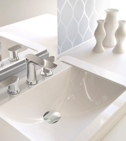 Baril 8" c/c lavatory faucet, drain included