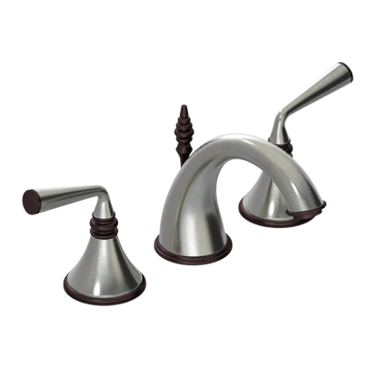 Rubinet Widespread Lav. Set. (less drain) Satin Nickel