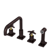 Rubinet Widespread Kitchen Set with Genesis Spout with Hand Spray Oil Rubbed Bronze