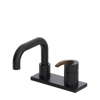 Rubinet 4" Centre Single Control Lav. Set. with Genesis spout (less drain) Matt Black