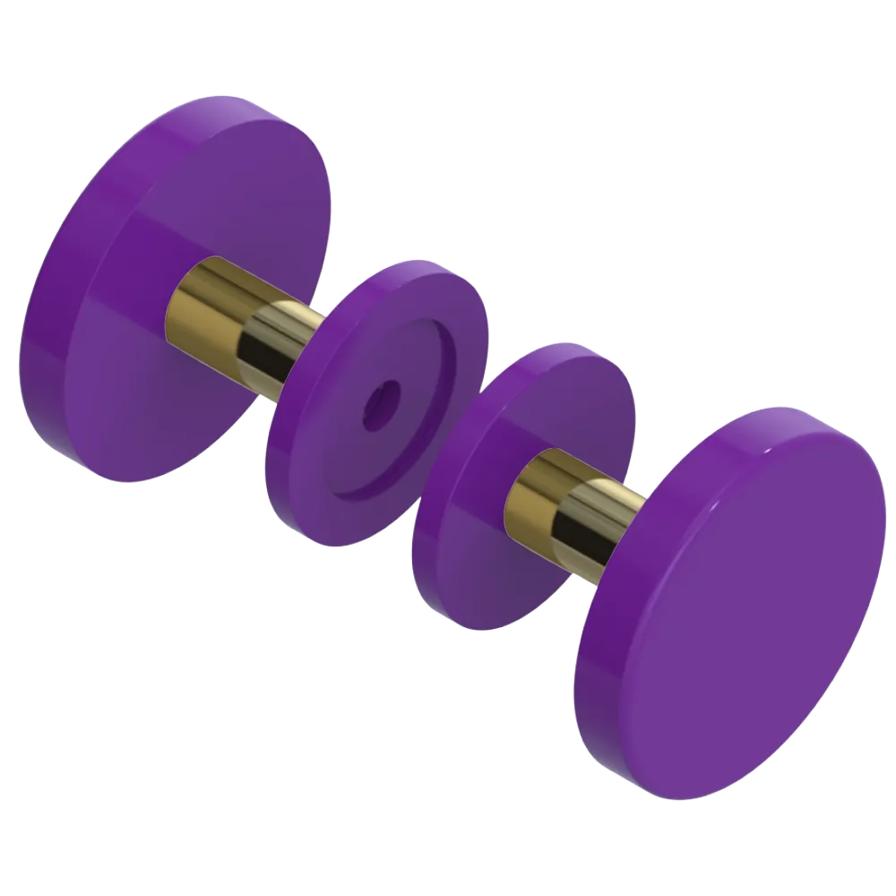 Rubinet Shower Door Knob (set) Purple Haze