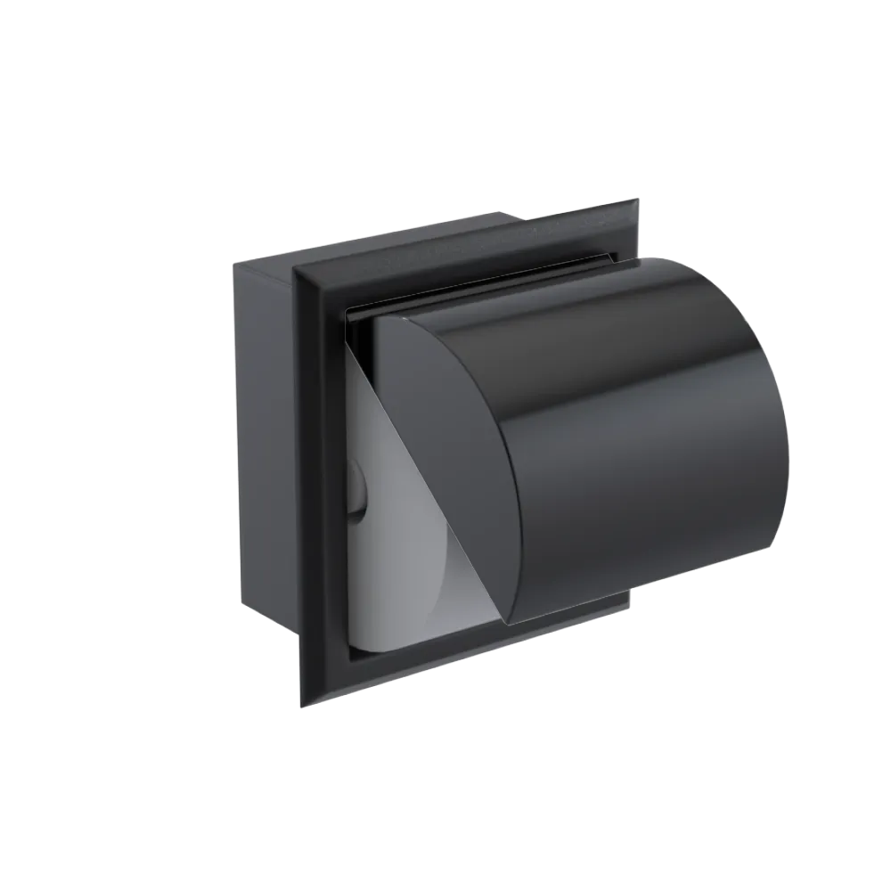 Rubinet RECESSED TOILET PAPER HOLDER Matt Black