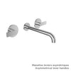 Baril Two handles wall-mounted lavatory faucet (without handle), drain not included