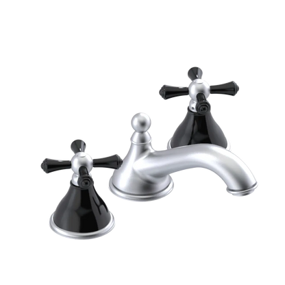 Rubinet Widespread Lav. Set. (less drain) Satin Chrome