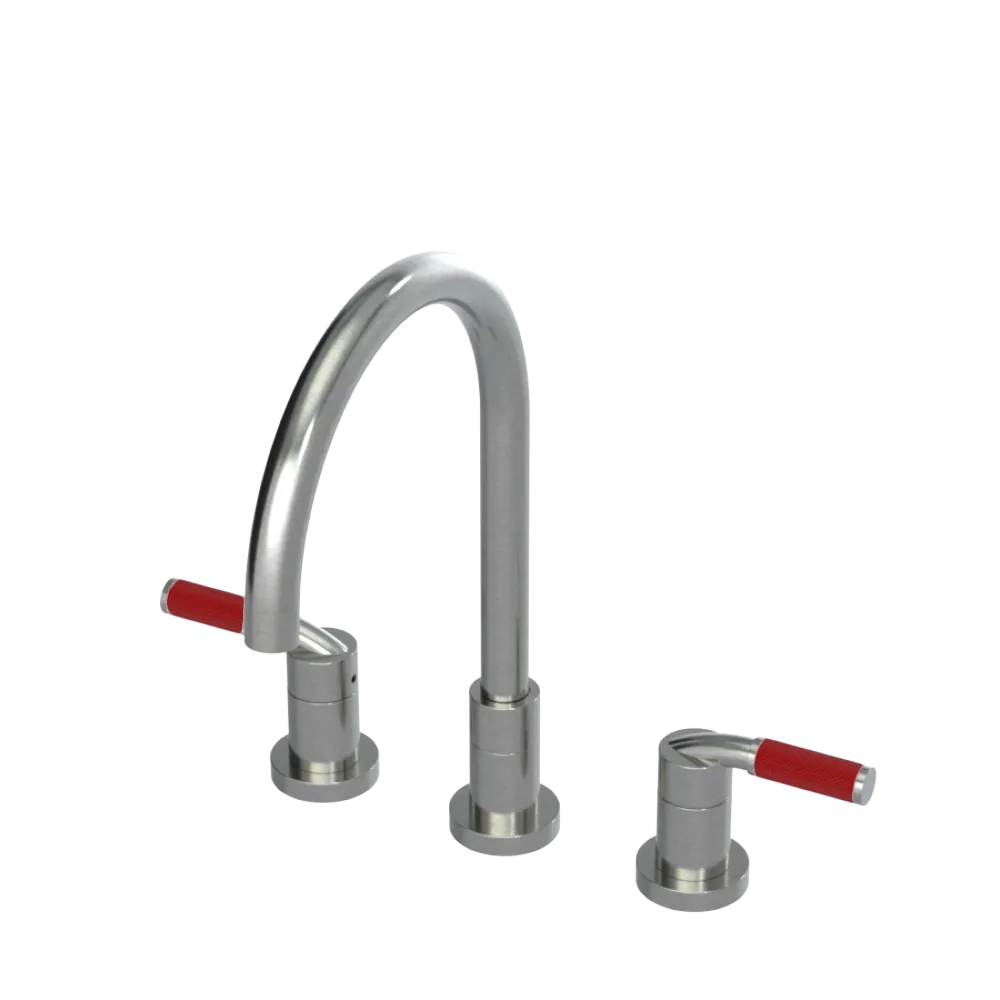 Rubinet Widespread Kitchen Set Satin Nickel