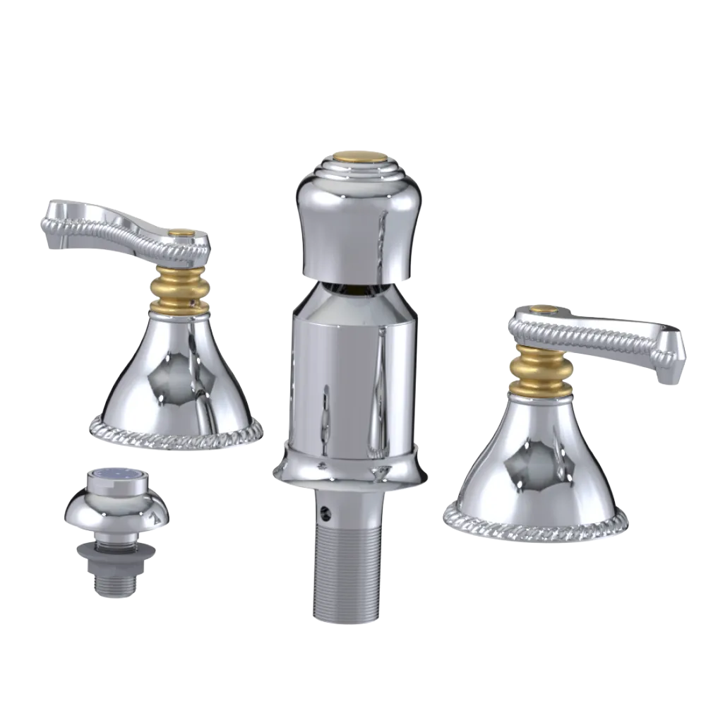 Rubinet Bidet Fitting with Spray, Diverter, and Vacum Breaker (Less Drain) Chrome