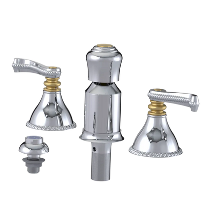 Rubinet Bidet Fitting with Spray, Diverter, and Vacum Breaker (Less Drain) Chrome