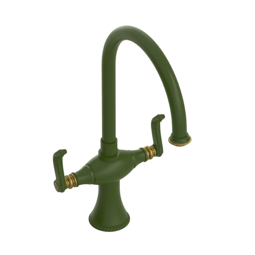Rubinet Two Handle Single Hole Kitchen Set Green Envy