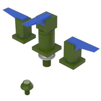 Rubinet Bidet Fitting with Spray, Diverter, and Vacuum Breaker (less drain) Green Envy