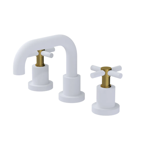 Rubinet Widespread Lav. Set. (less drain) Matt White