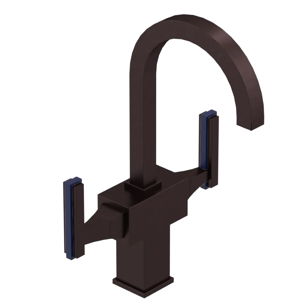 Rubinet Single Hole Dual Handle Lav. Set. (less drain) Oil Rubbed Bronze