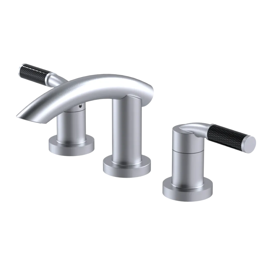 Rubinet Widespread Lav. Set. (less drain) Satin Chrome