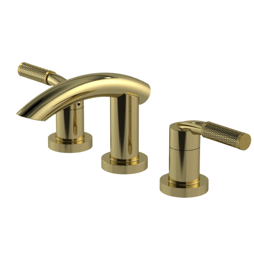 Rubinet Widespread Lav. Set. (less drain) Natural Brass
