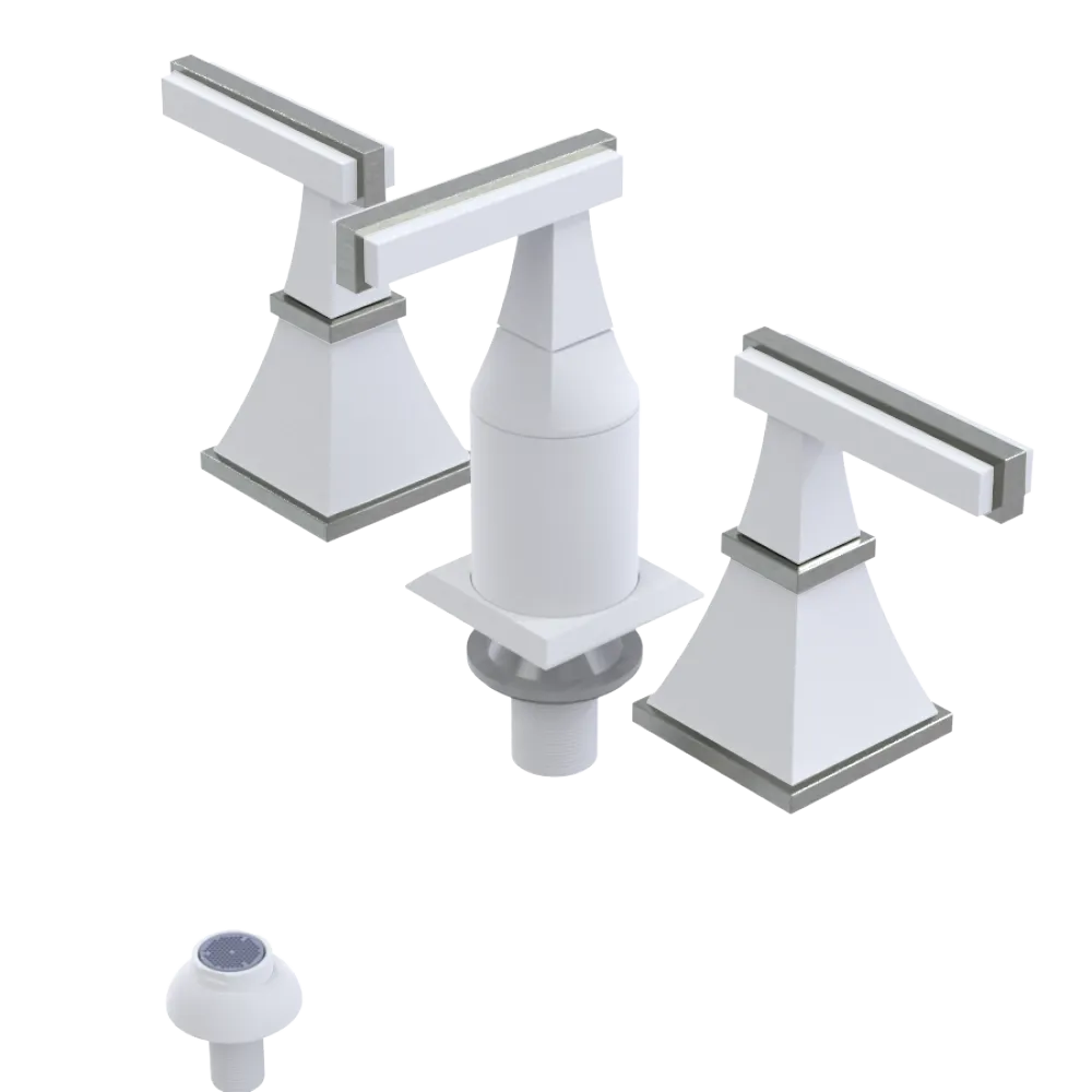 Rubinet Bidet Fitting with Spray, Diverter, and Vacum Breaker (Less Drain) Matt White