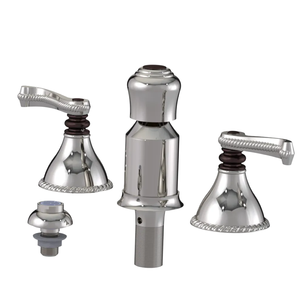 Rubinet Bidet Fitting with Spray, Diverter, and Vacum Breaker (Less Drain) Polished Nickel