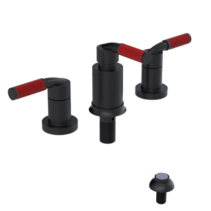 Rubinet Bidet Fitting with Spray, Diverter, and Vacum Breaker (Less Drain) Matt Black